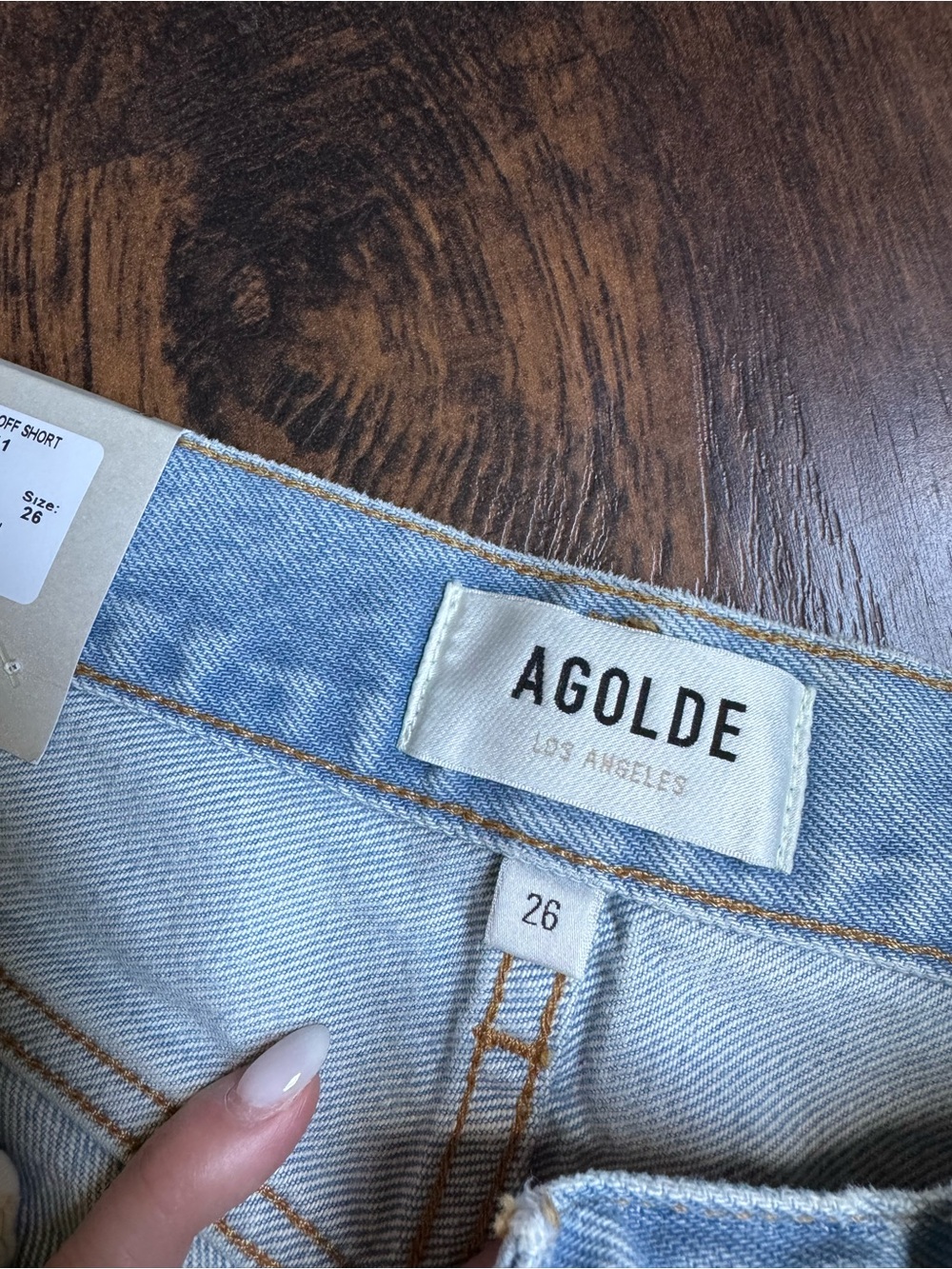 NWT AGOLDE Parker Light Blue High-Rise Denim Shorts - Picture 3 of 4